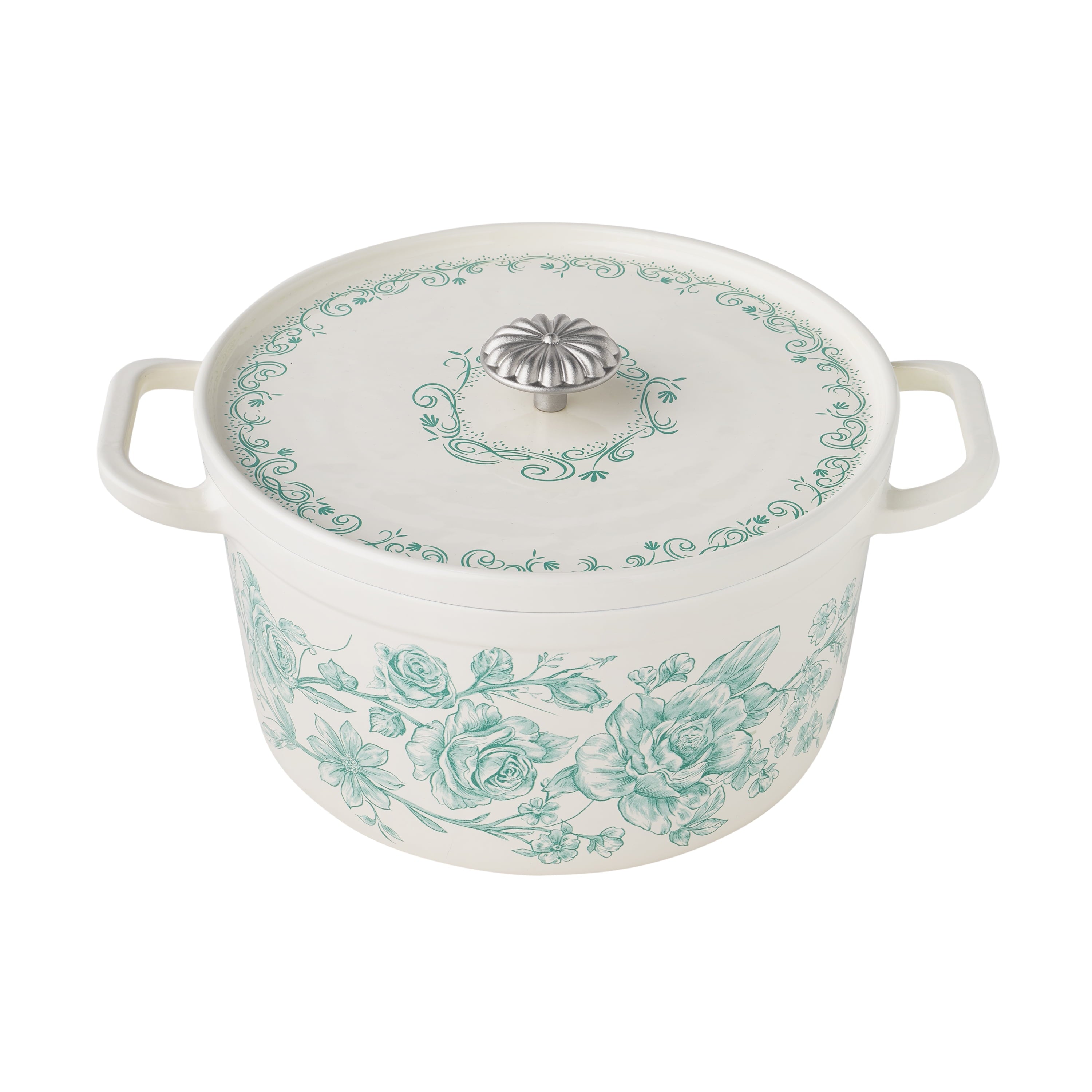 Homesteada™ 5-Quart Enamel Cast Iron Dutch Oven with Lid, Dark Green
