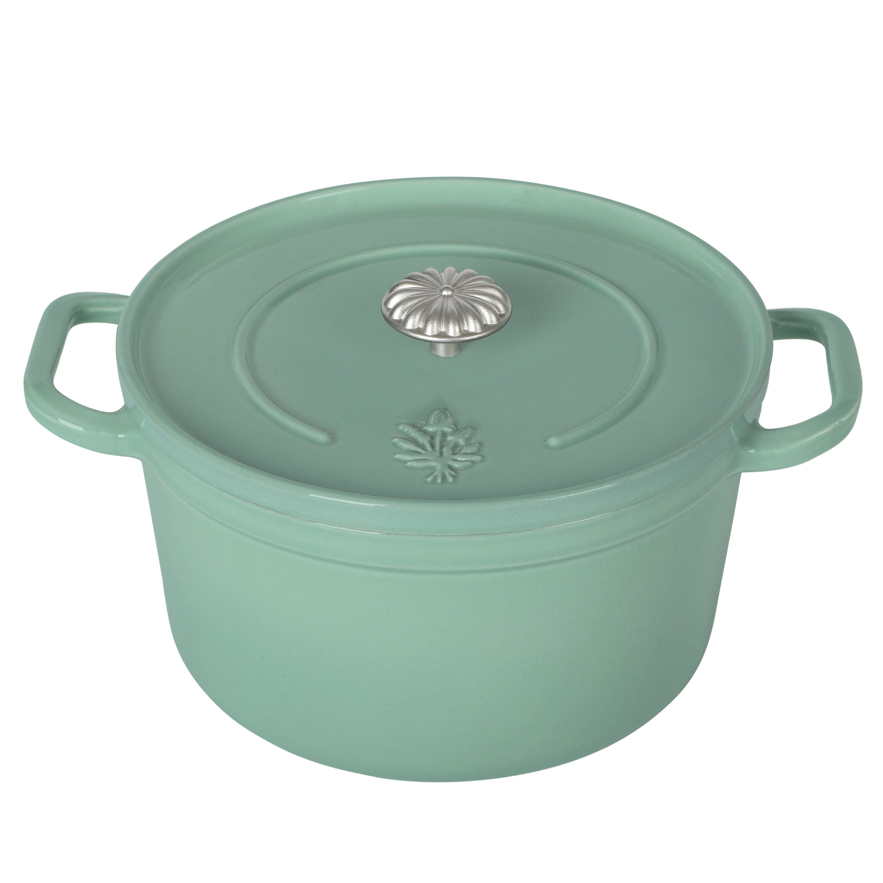 Homesteada™ 5-Quart Enamel Cast Iron Dutch Oven with Lid, Dark Green