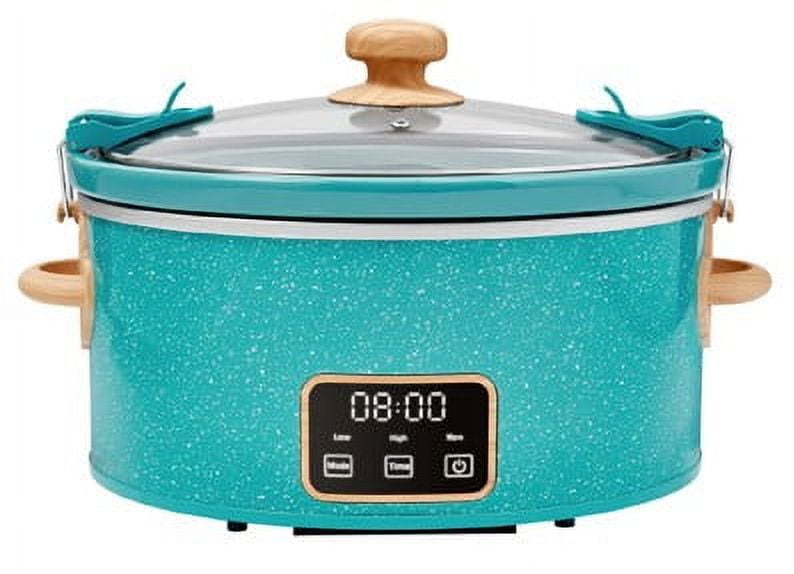 Homesteada™ Teal Speckle 6 Quart Slow Cooker