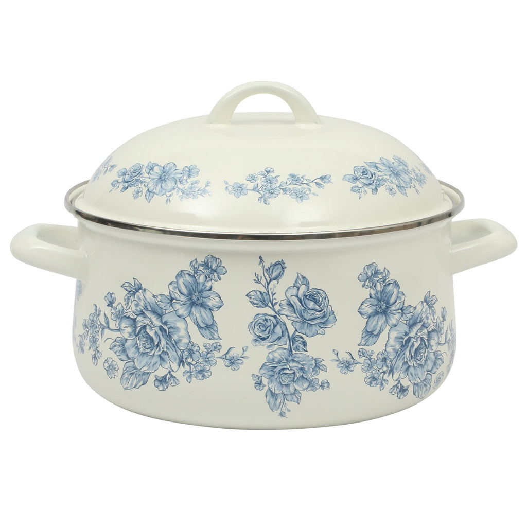 Homesteada™ Agatha Enamel-on-Steel 6-Quart Dutch Oven, Blue