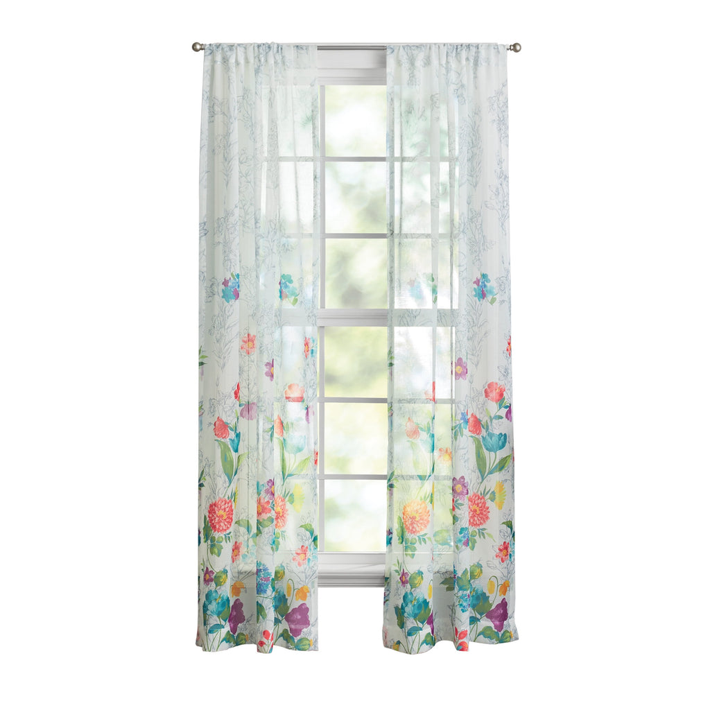 Homesteada™ Blooming Bouquet Curtain Panel Pair, Set of 2, Floral, 40"W x 84"L