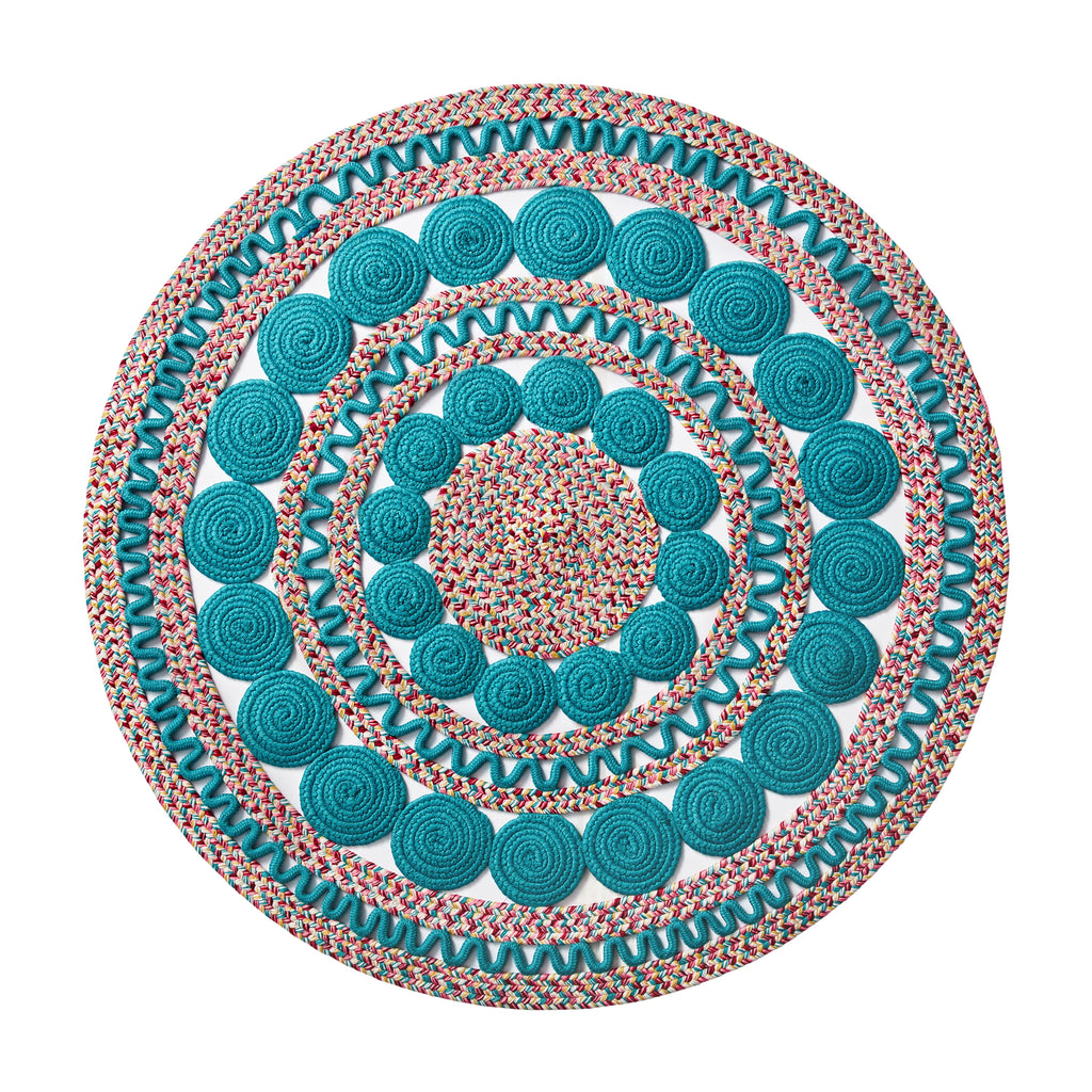 Homesteada™ Braided Floral Round Rug, 48"