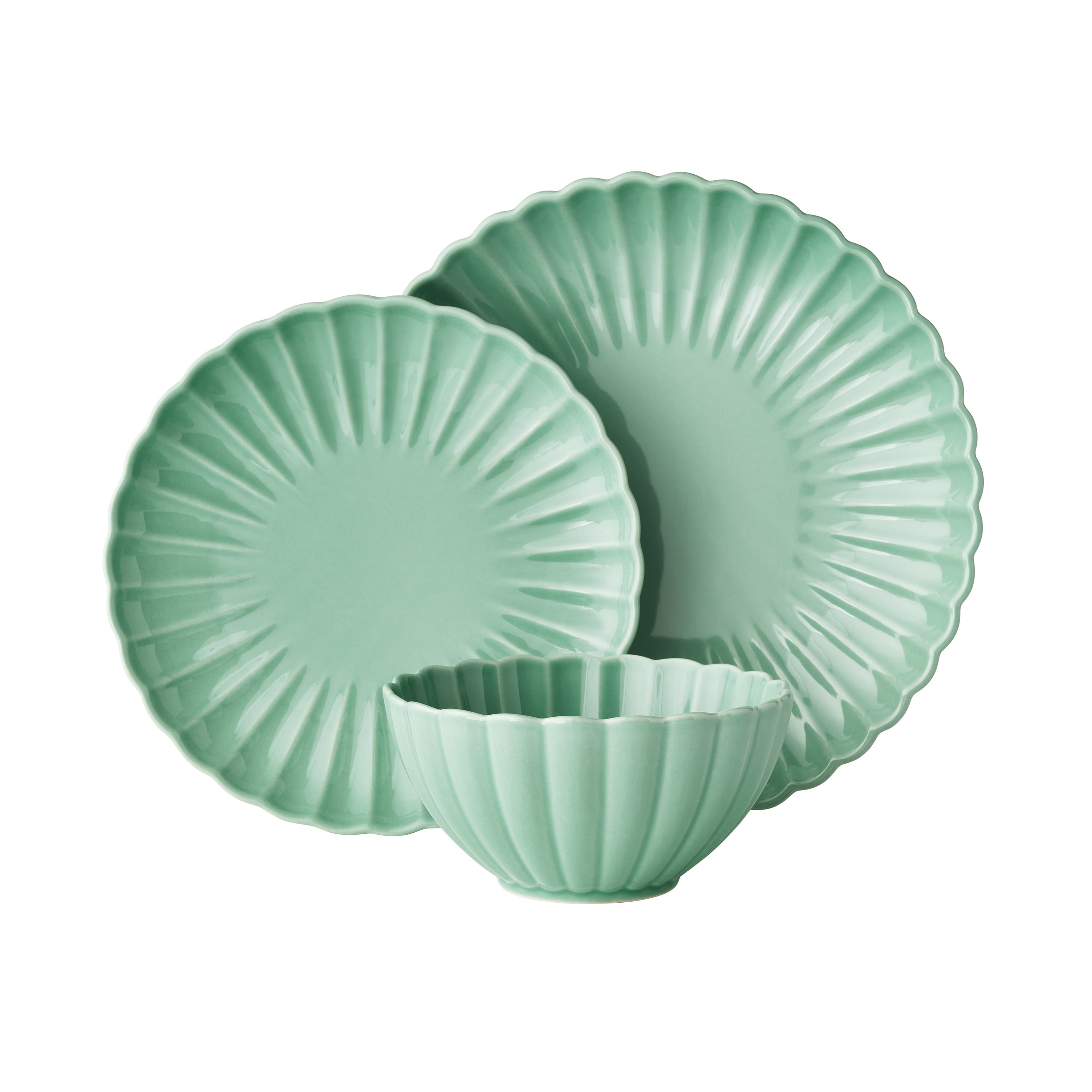 Homesteada™ Colette 12-Piece Stoneware Dinnerware Set, Blue