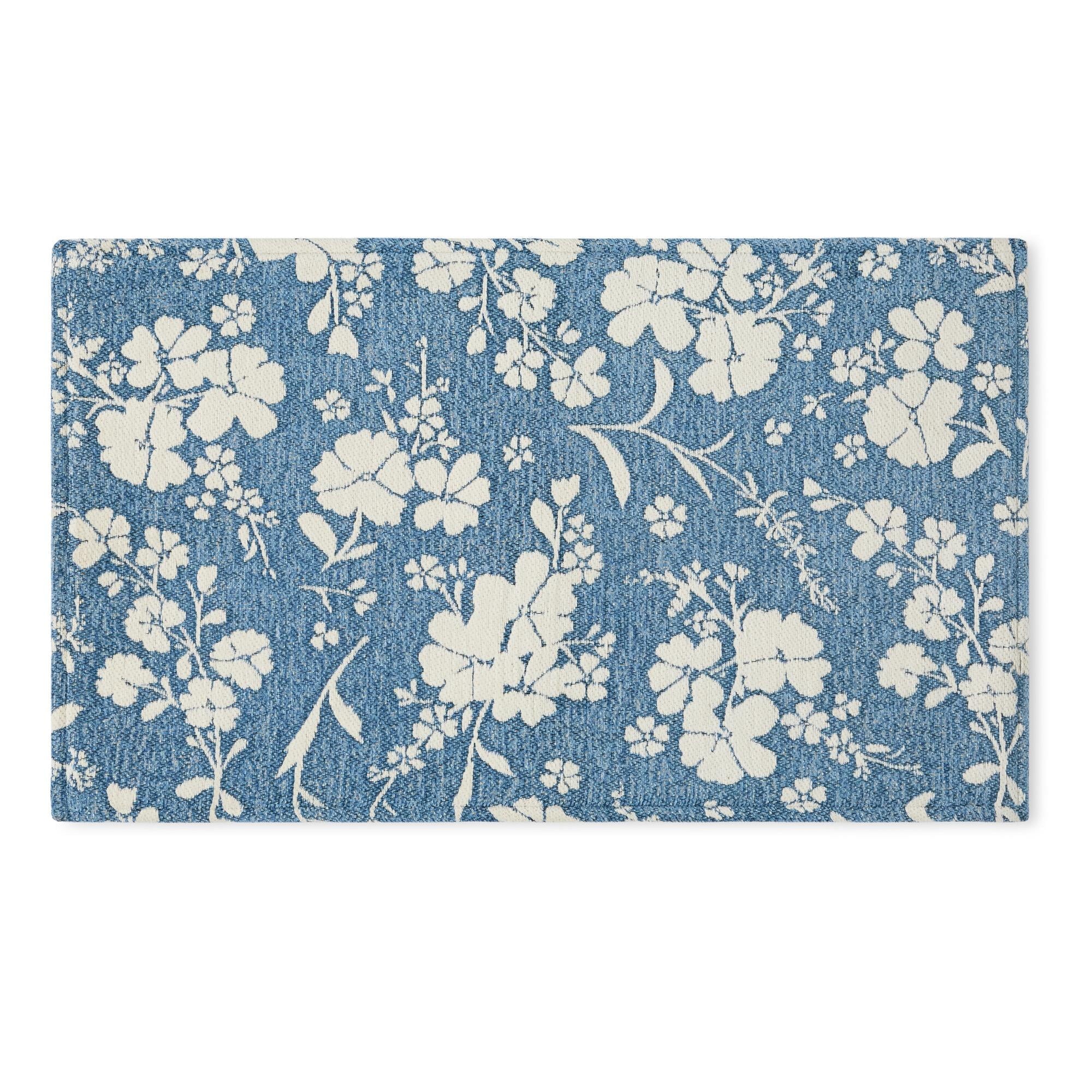 Homesteada™ Elmbrook Wildflower Cloudwalk Anti-Fatigue Comfort Mat, Blue, 20" x 32"