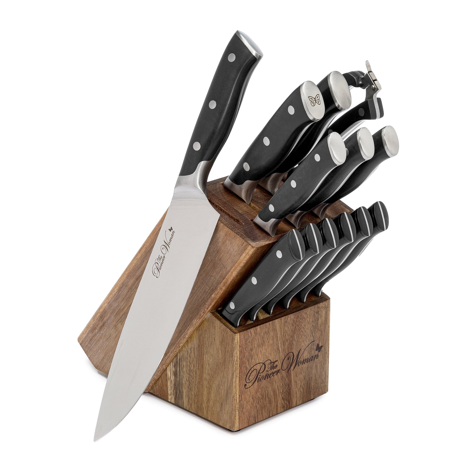 Homesteada™ Signature 14-Piece Stainless Steel Knife Block Set, Gray
