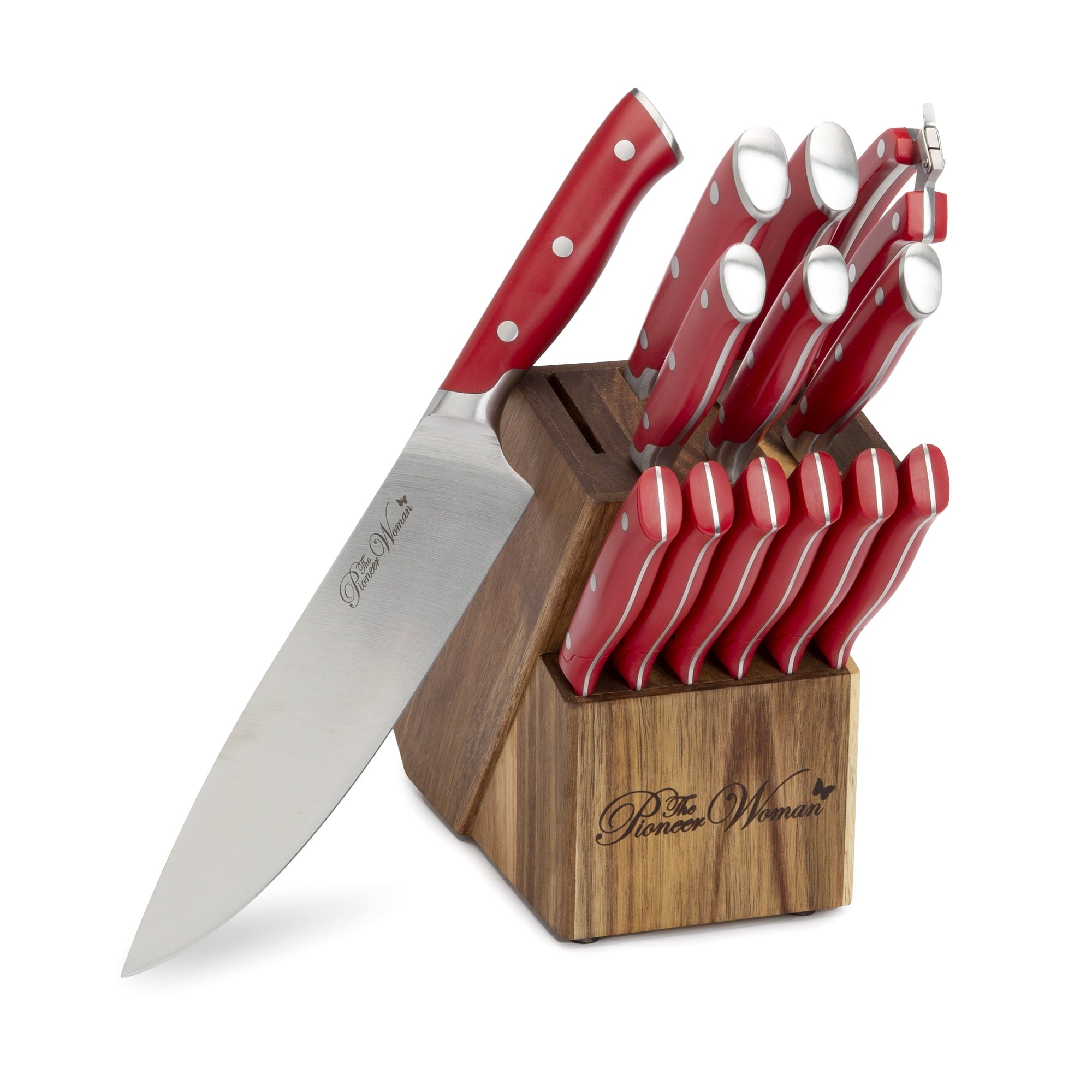 Homesteada™ Signature 14-Piece Stainless Steel Knife Block Set, Gray