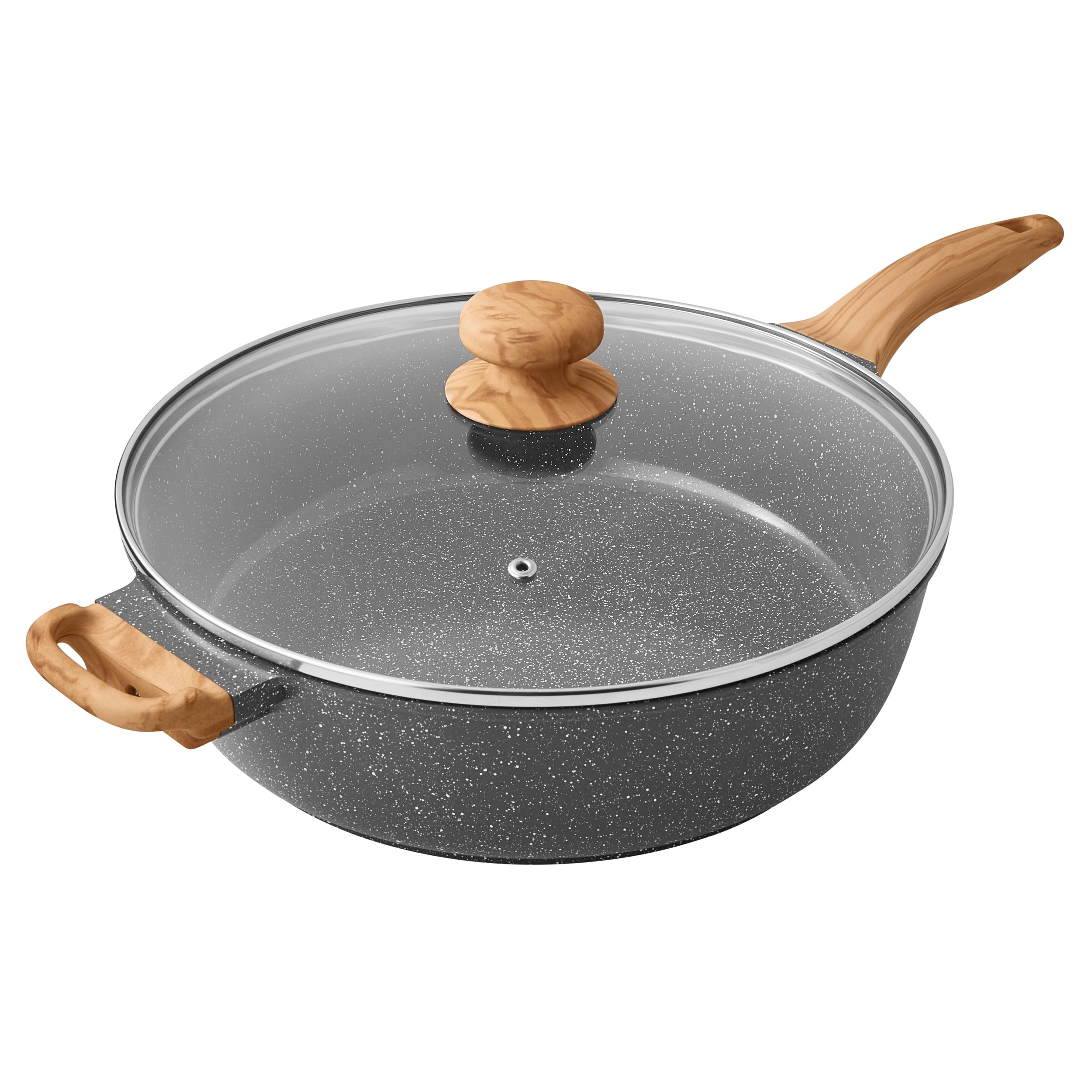 Homesteada™ Prairie Signature 6-Quart Cast Aluminum Jumbo Cooker Saute Pan, Charcoal Speckle