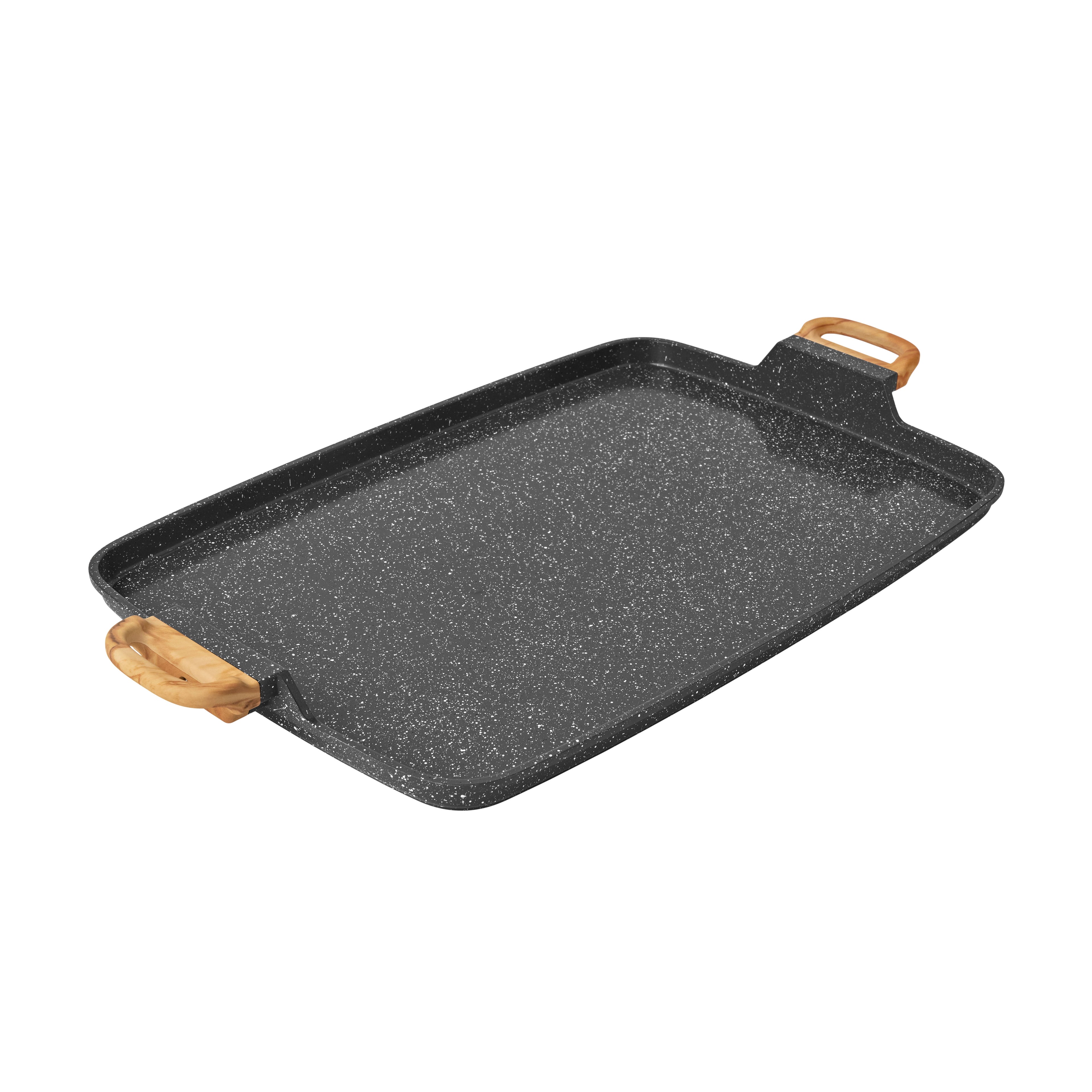 Homesteada™ Prairie Signature Cast Aluminum Double Griddle, Charcoal Speckle
