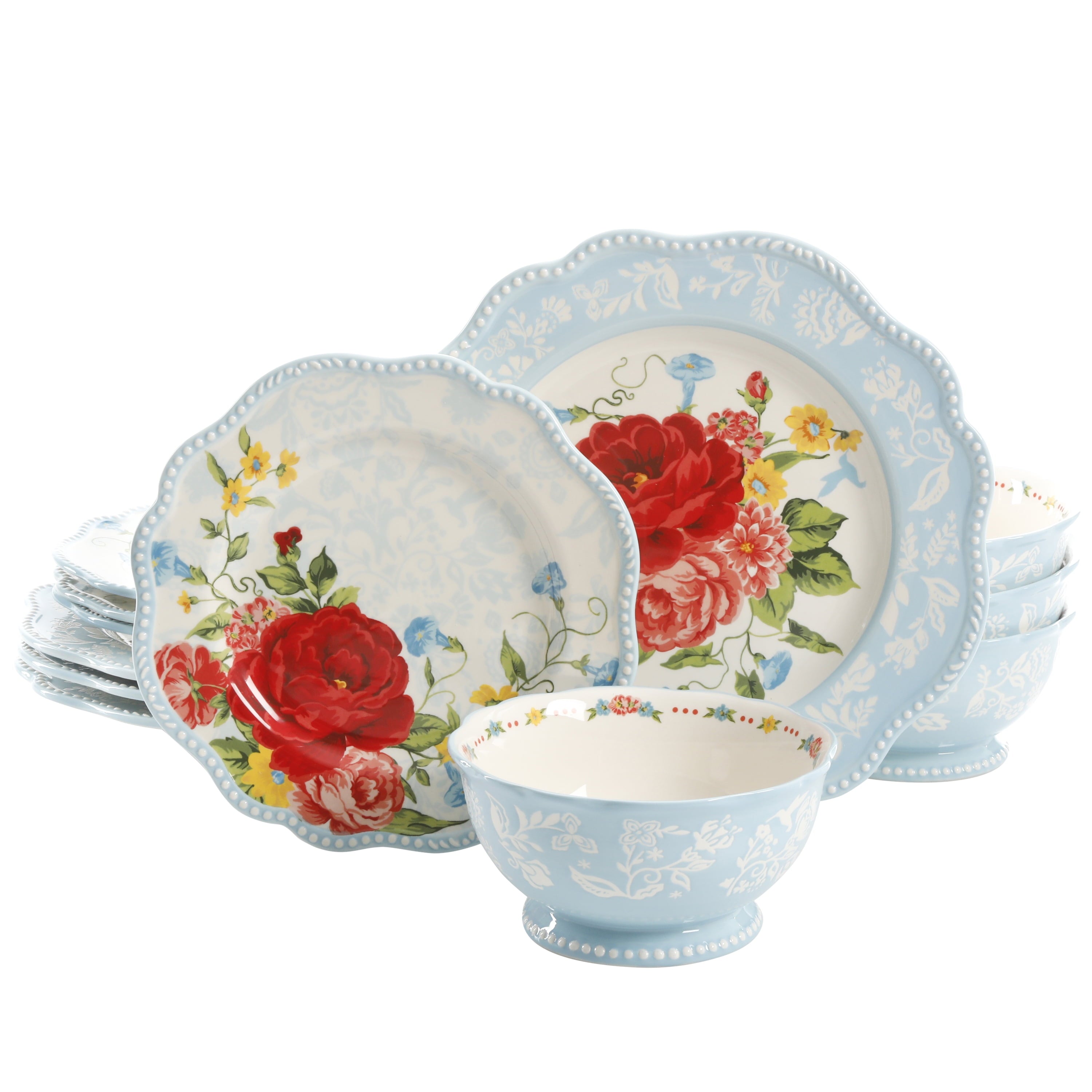 Homesteada™ Sweet Rose 12-Piece Dinnerware Set
