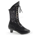 Homesteada™ Funtasma DAME-115 - 2" Heel, Blk Pu-Lace Victorian Ankle Boot, Lace, -Blk Pu-Lace-6