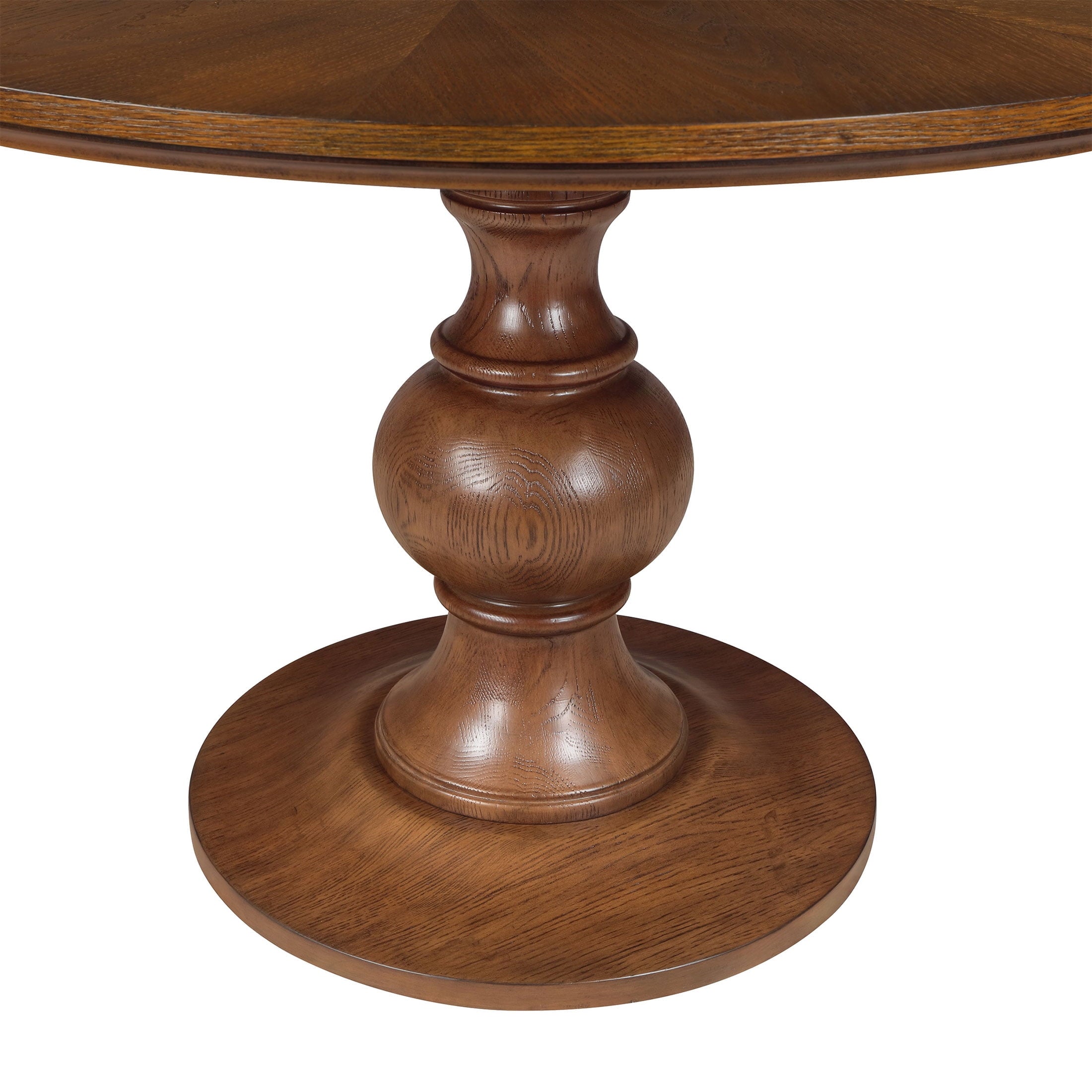 Homesteada™ Callie Round Dining Table, Heirloom Brown Finish