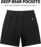 Homesteada™ Heritage Country Camp Sweat Shorts for Men 5 Inch Inseam Shorts Athletic Gym Workout Casual Cotton Shorts for Running Pajama Lounge