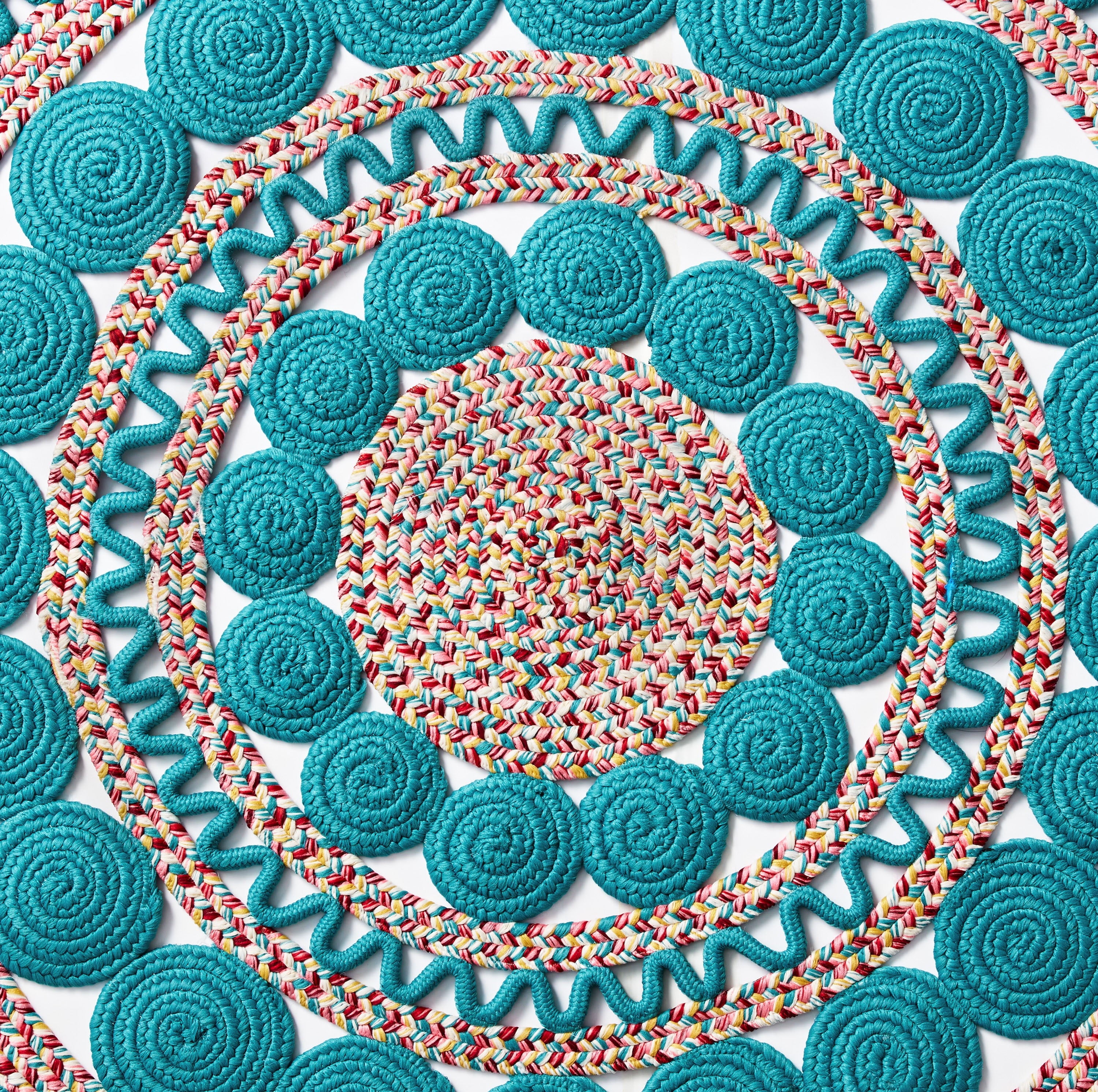 Homesteada™ Braided Floral Round Rug, 48"