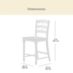 Homesteada™ Harper Counter-height Wood Stools, 2 Pack, White