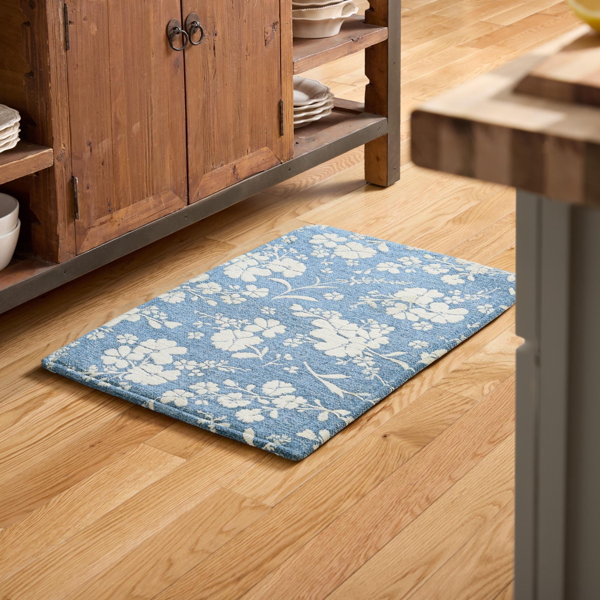 Homesteada™ Elmbrook Wildflower Cloudwalk Anti-Fatigue Comfort Mat, Blue, 20" x 32"