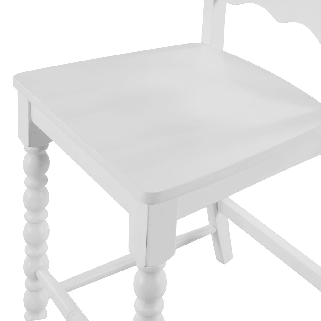 Homesteada™ Harper Counter-height Wood Stools, 2 Pack, White