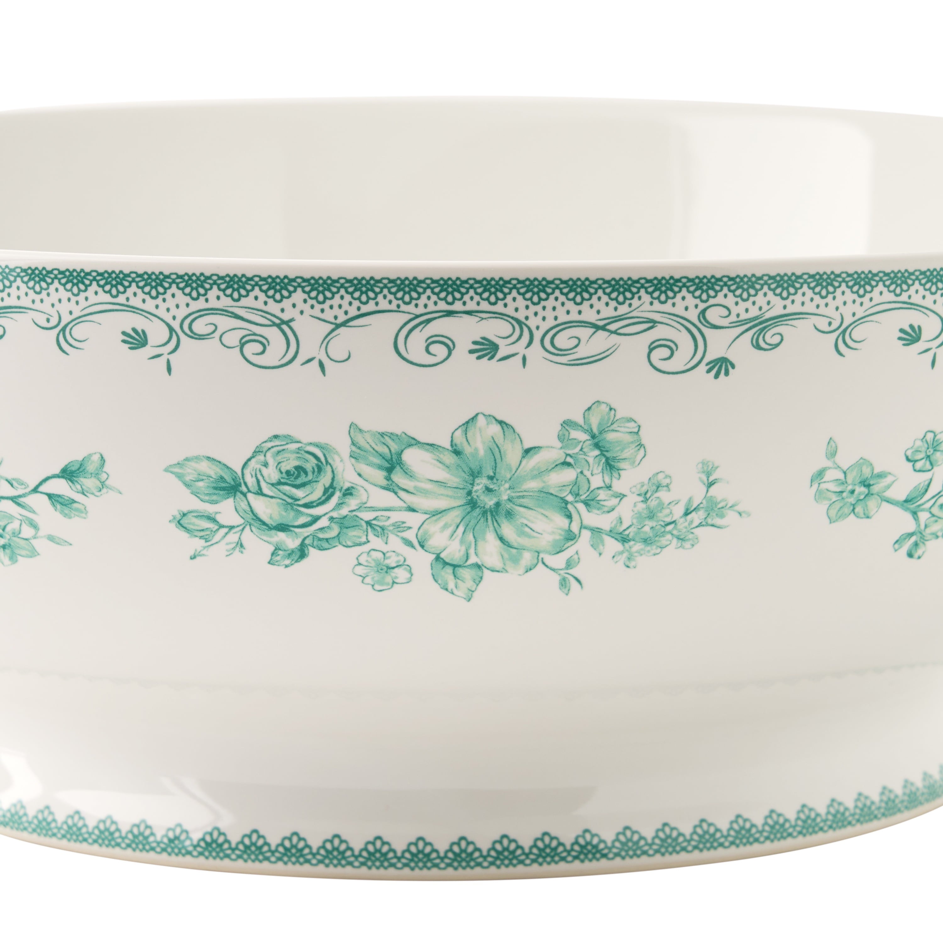 Homesteada™ Agatha Stoneware 11-inch Serving Bowl, Green