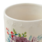 Homesteada™ Sweet Rose 7-Piece Stoneware Stemless Wine Glasses Set with Chiller