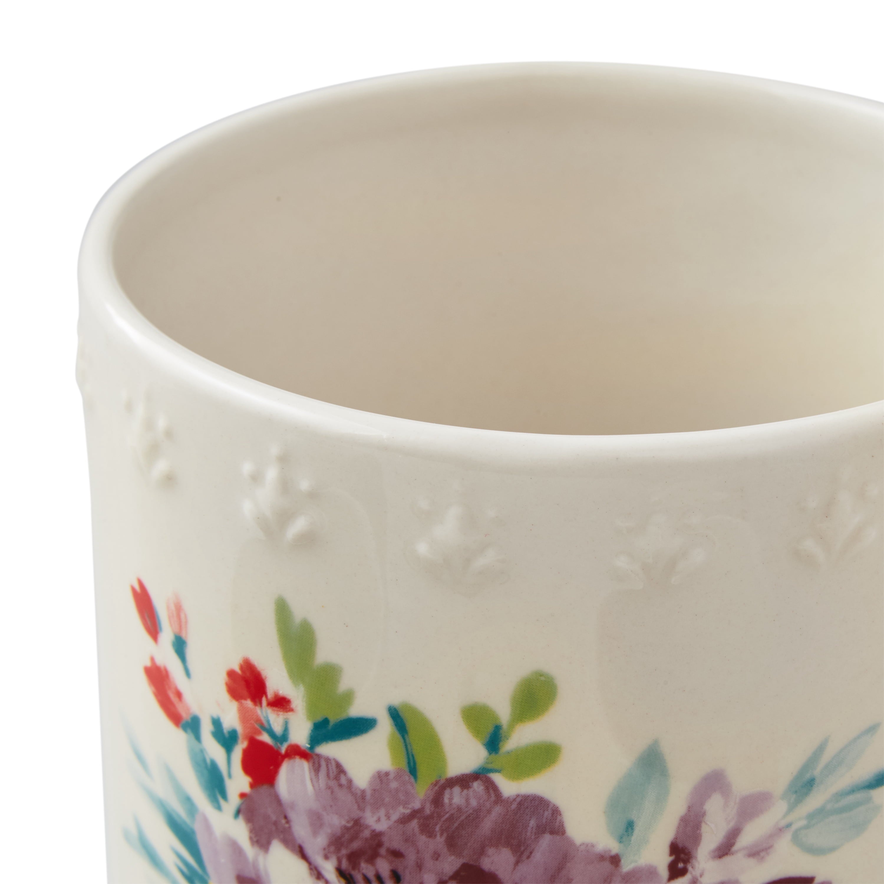 Homesteada™ Sweet Rose 7-Piece Stoneware Stemless Wine Glasses Set with Chiller