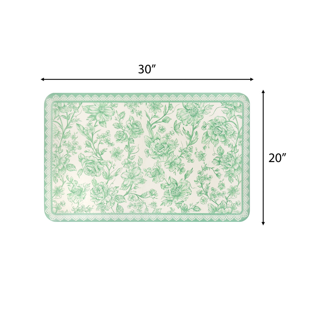 Homesteada™ Agatha Comfort Kitchen Mat, Green, 20" x 30"