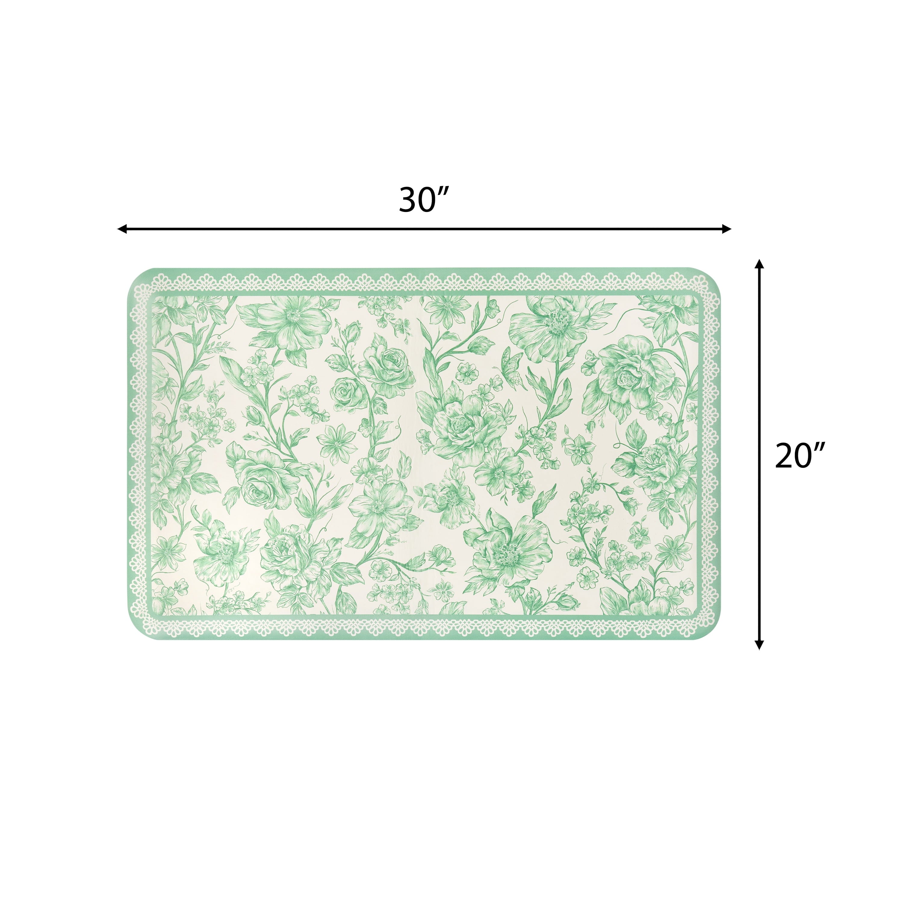 Homesteada™ Agatha Comfort Kitchen Mat, Green, 20" x 30"