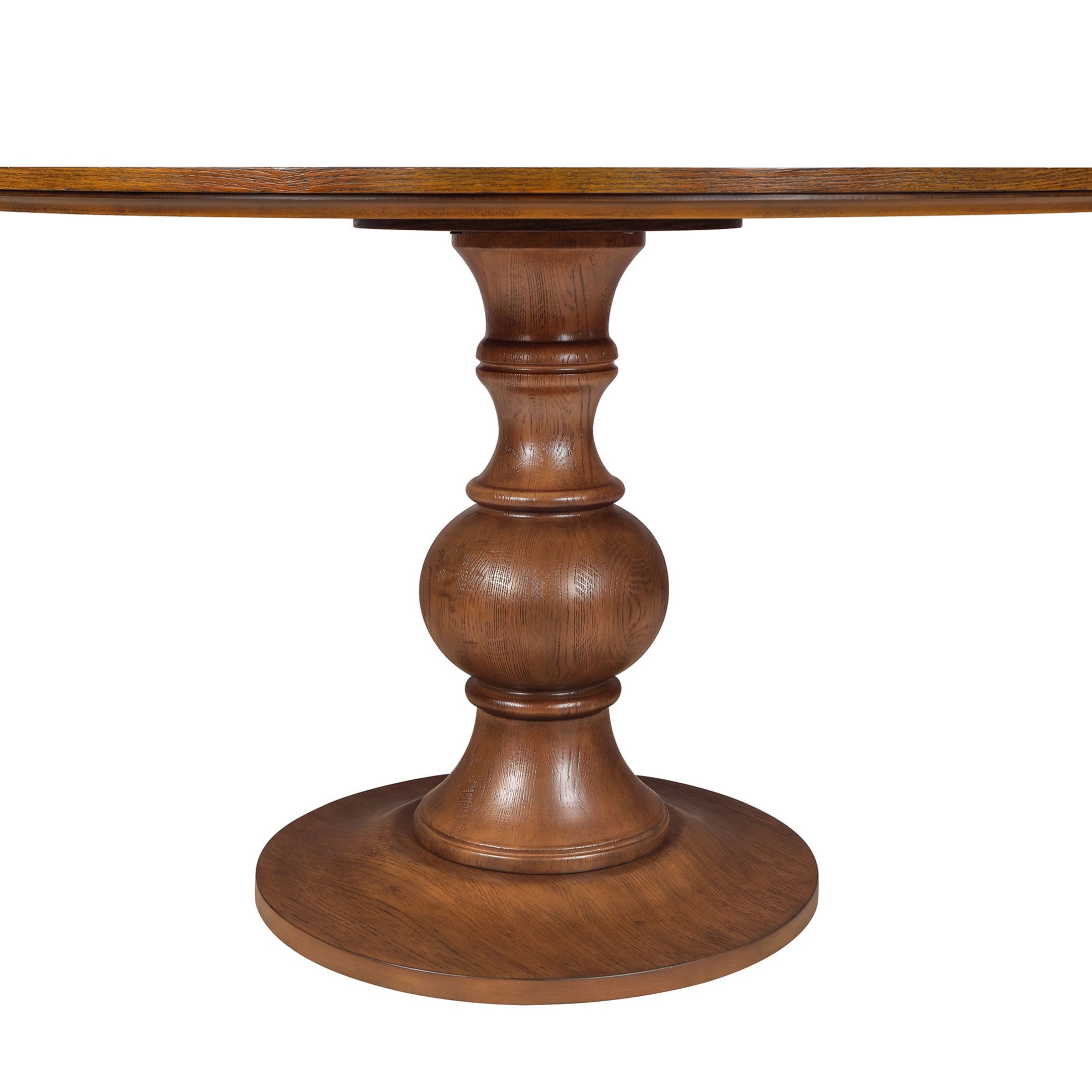 Homesteada™ Callie Round Dining Table, Heirloom Brown Finish