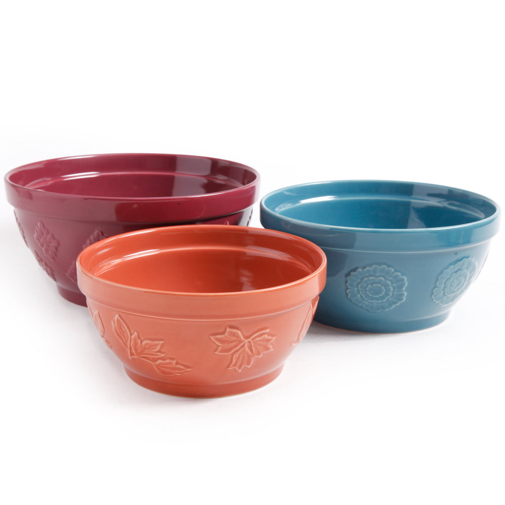 Homesteada™ Cornucopia Ceramic Mixing Bowl Set, 3 Piece