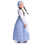 Homesteada™ Girls Heritage Country Costume Long Sleeve Dress with Apron colonial bonnet for 3-12Y