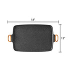 Homesteada™ Prairie Signature Cast Aluminum Double Griddle, Charcoal Speckle