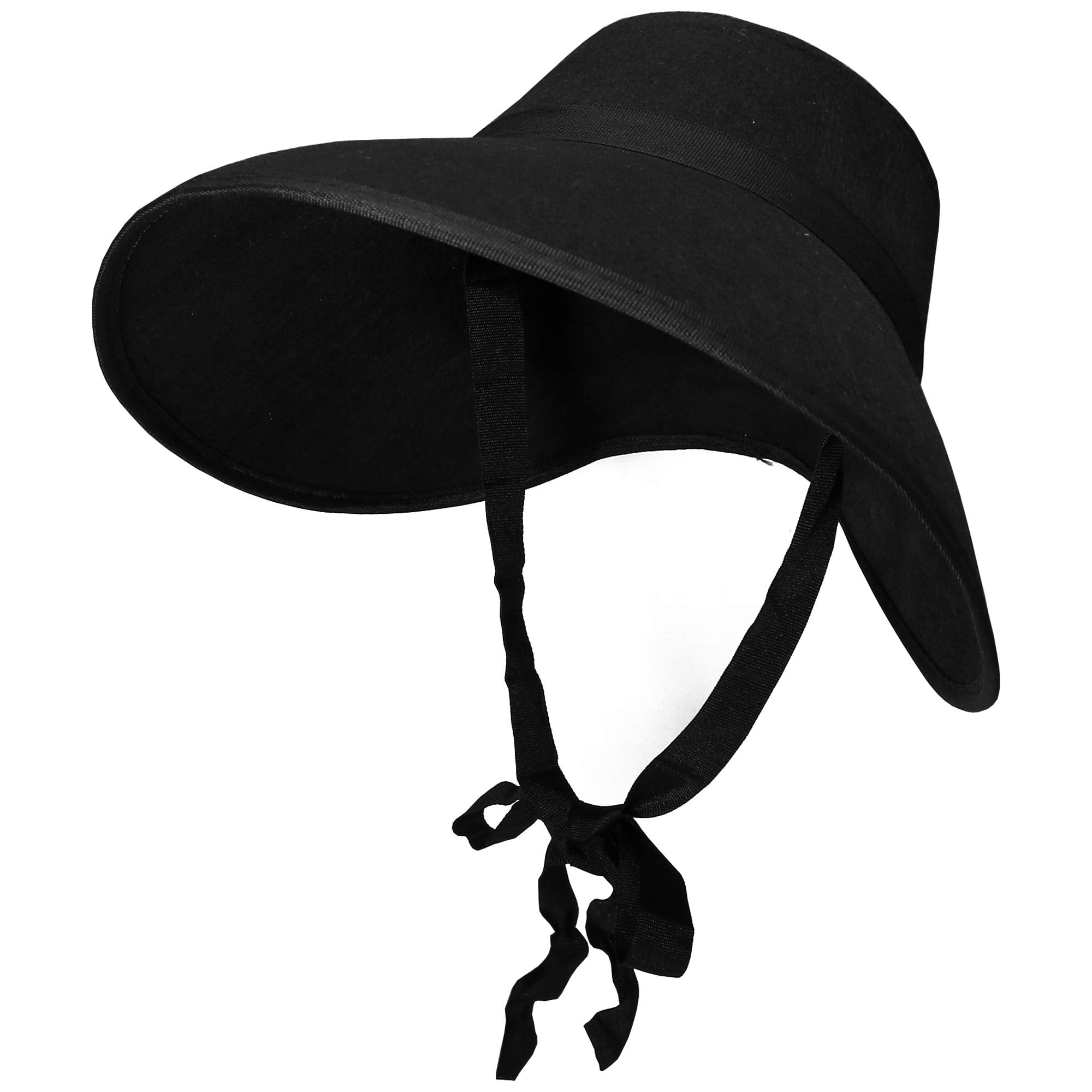 Homesteada™ Skeleteen Vintage Old Fashioned Bonnet - Black Colonial Heritage Country Prairie Felt Sun Hat Bonnets for Women and Children