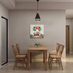 Homesteada™ CDDposter Pig Canvas Picture Wall Art: Rustic Pig Floral Crown Wall Decor Farm Animal Wall Art Homesteada™ Kitchen Farmhouse Home Decorations