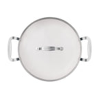 Homesteada™ Harlow 12" Ceramic Non-Stick Everyday Pan with Lid, Denim Blue