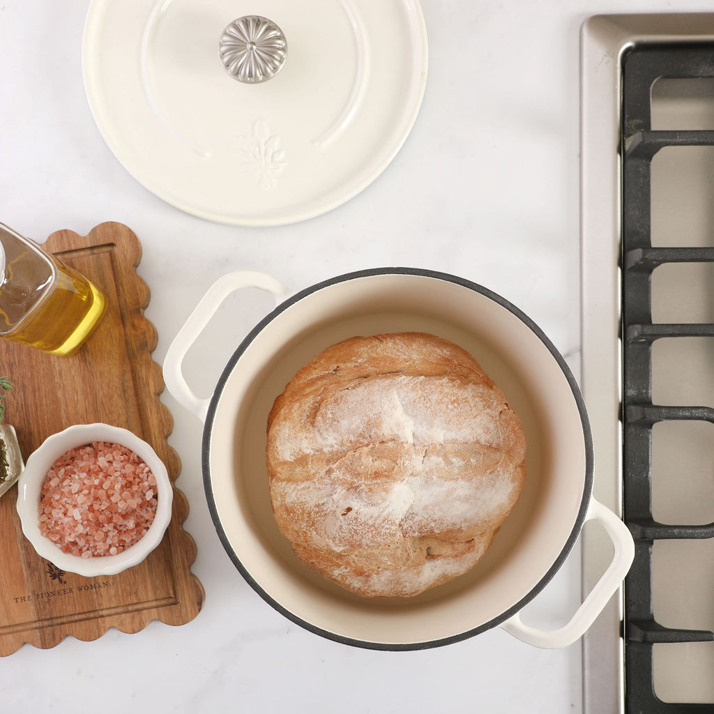 Homesteada™ 5-Quart Enameled Cast Iron Dutch Oven with Lid, Linen