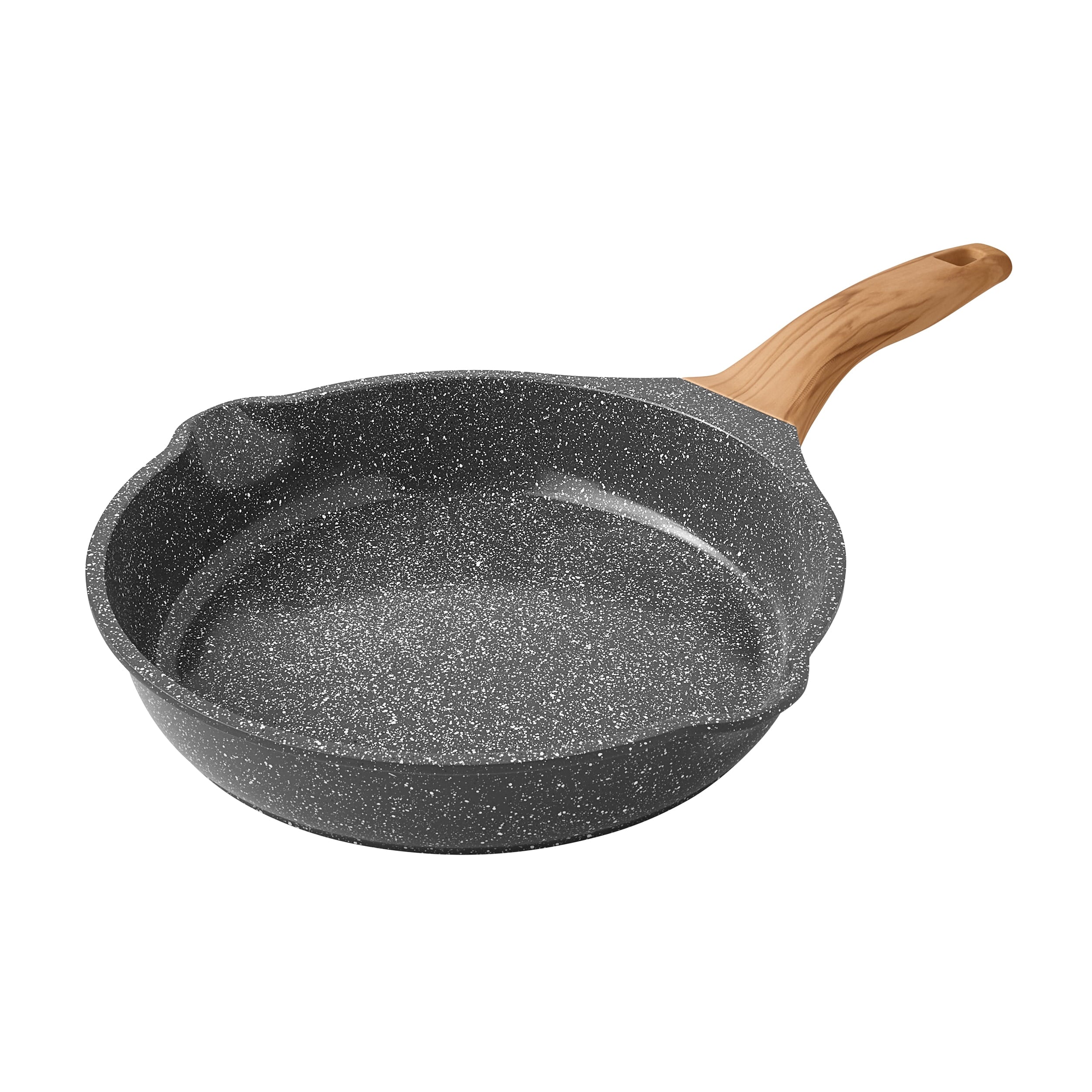 Homesteada™ Prairie Signature 2-Piece Cast Aluminum 10" & 12" Fry Pan Set, Charcoal Speckle