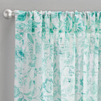 Homesteada™ Maize Sheer Curtain Panel, Teal, 1 Panel, 50"W x 84"L