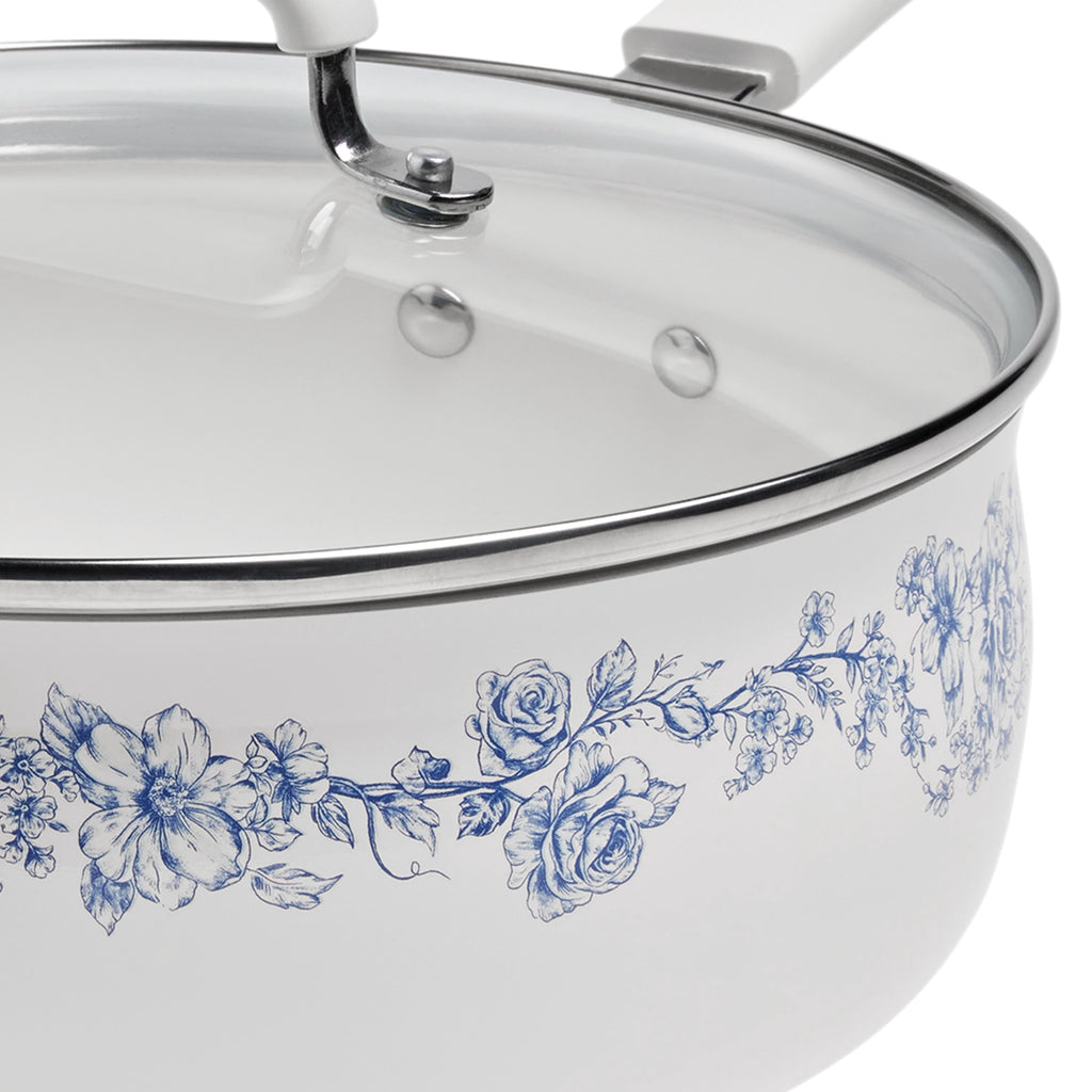 Homesteada™ 12-Piece Classic Ceramic Cookware Set, Agatha Blue