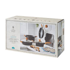 Homesteada™ Prairie Signature 14-Piece Cast Aluminum Cookware Set, Charcoal