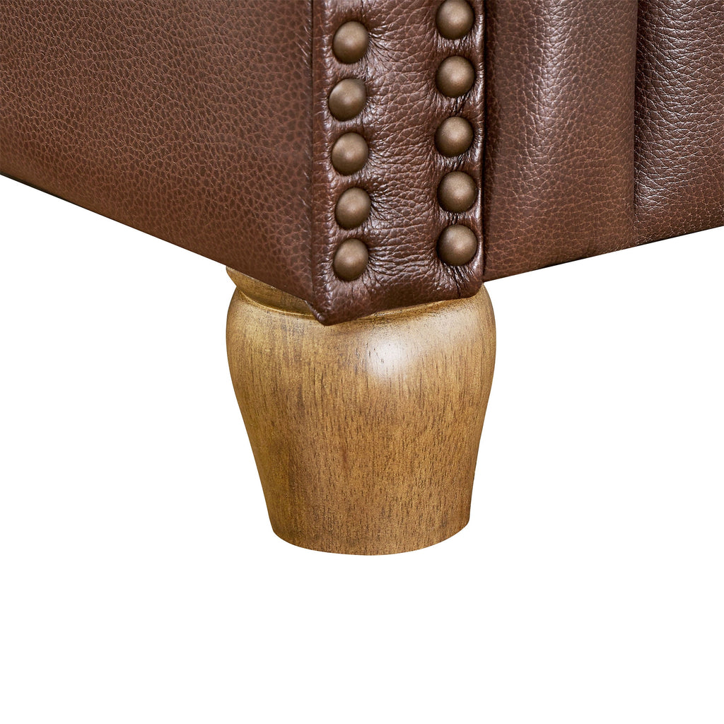Homesteada™ Harper Leather Recliner with Whiskey Upholstery
