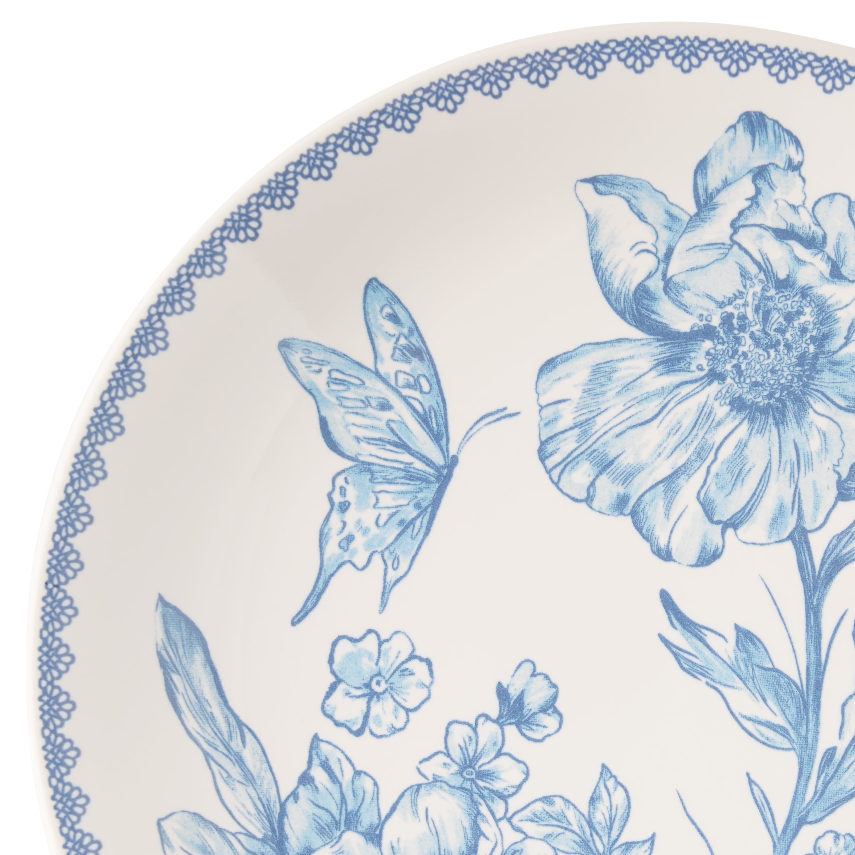 Homesteada™ Agatha Stoneware Appetizer Plate, Blue, Set of 6