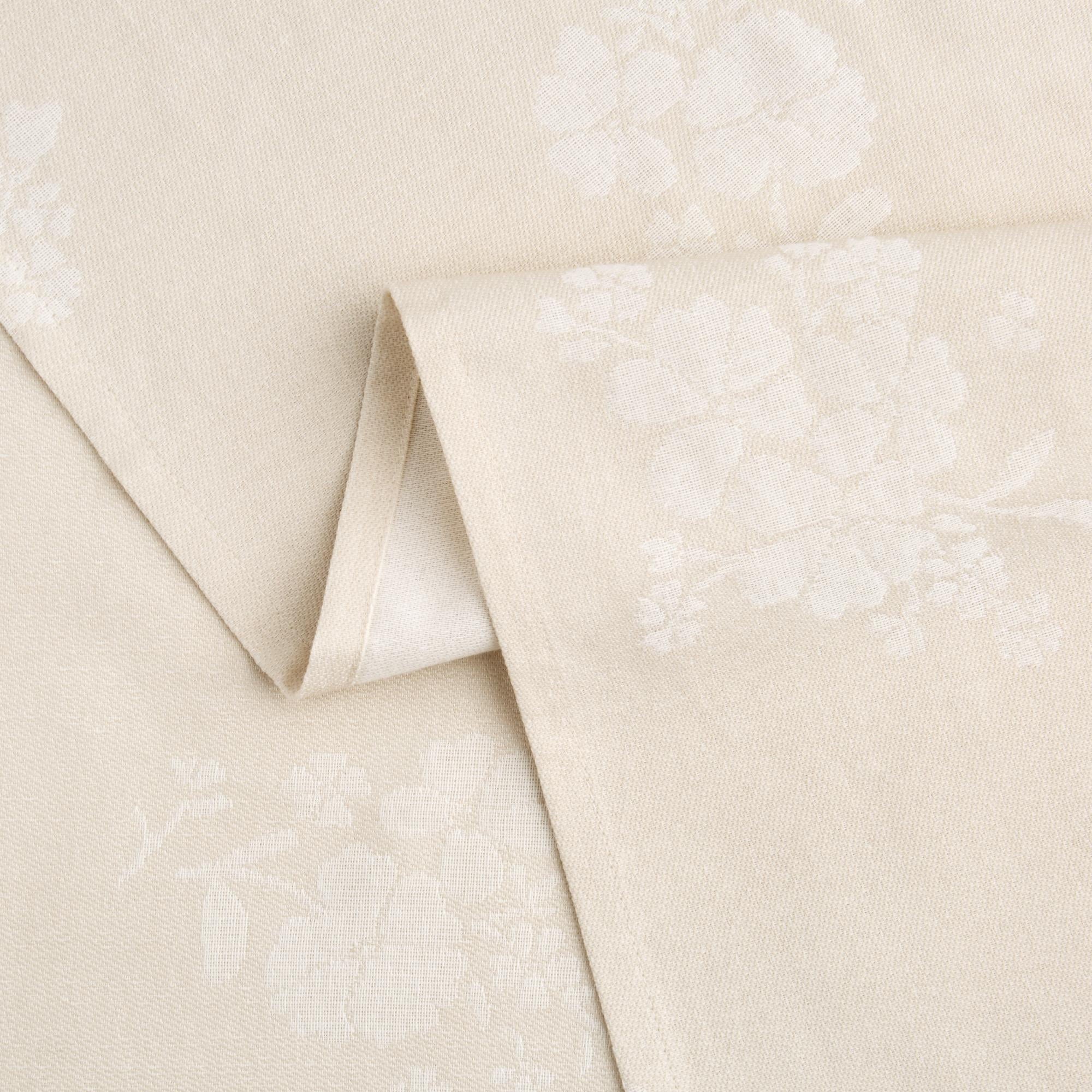 Homesteada™ Tonal Floral Jacquard Woven Fabric Tablecloth, Light Taupe, 60"W x 102"L