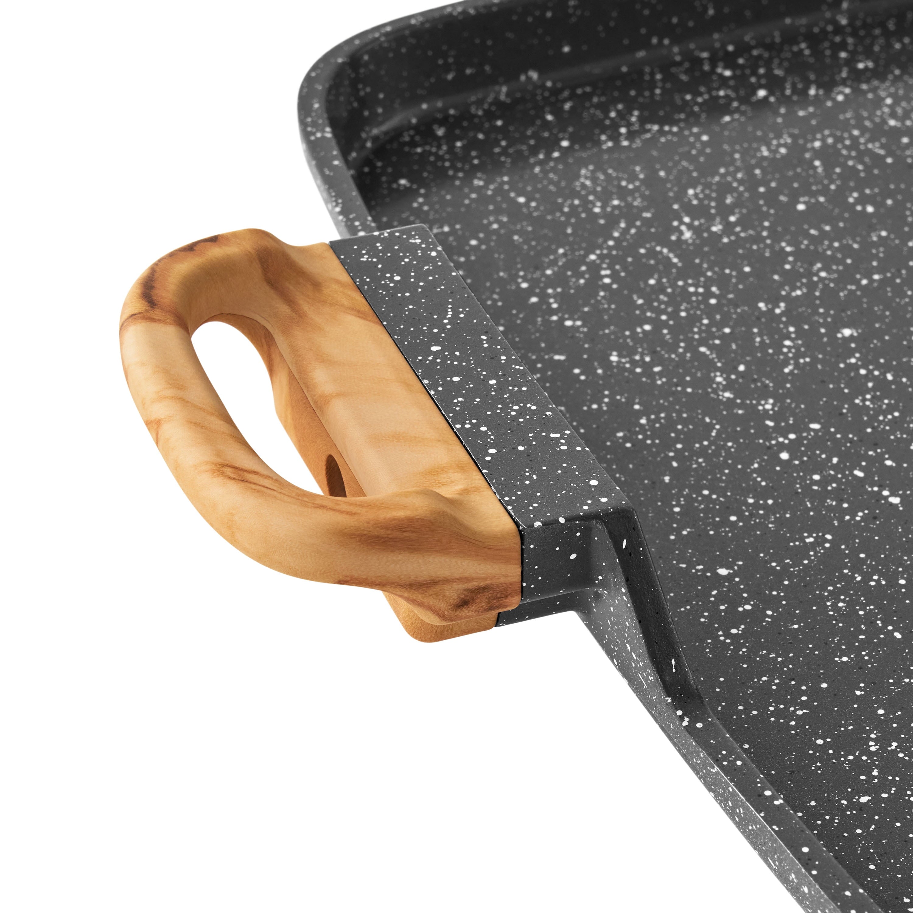 Homesteada™ Prairie Signature Cast Aluminum Double Griddle, Charcoal Speckle