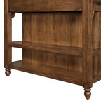 Homesteada™ Harper Kitchen Island with Drawers, Homestead Brown