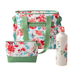 Homesteada™ Insulated Lunch Kit Set with Extra Bag and Bottle, Gorgeous Garden