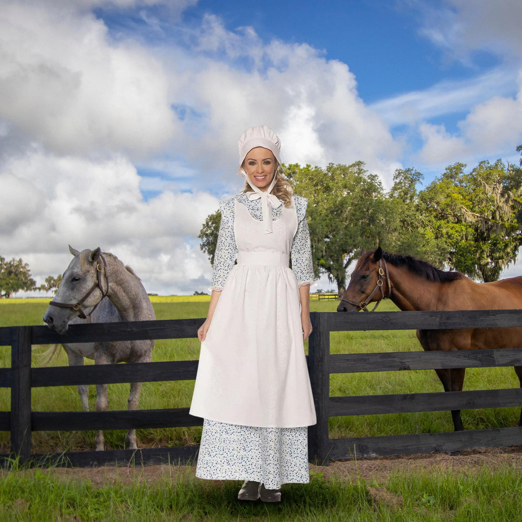 Homesteada™ Underwraps Heritage Country Womens Costume with Apron and Bonnet | Large Female