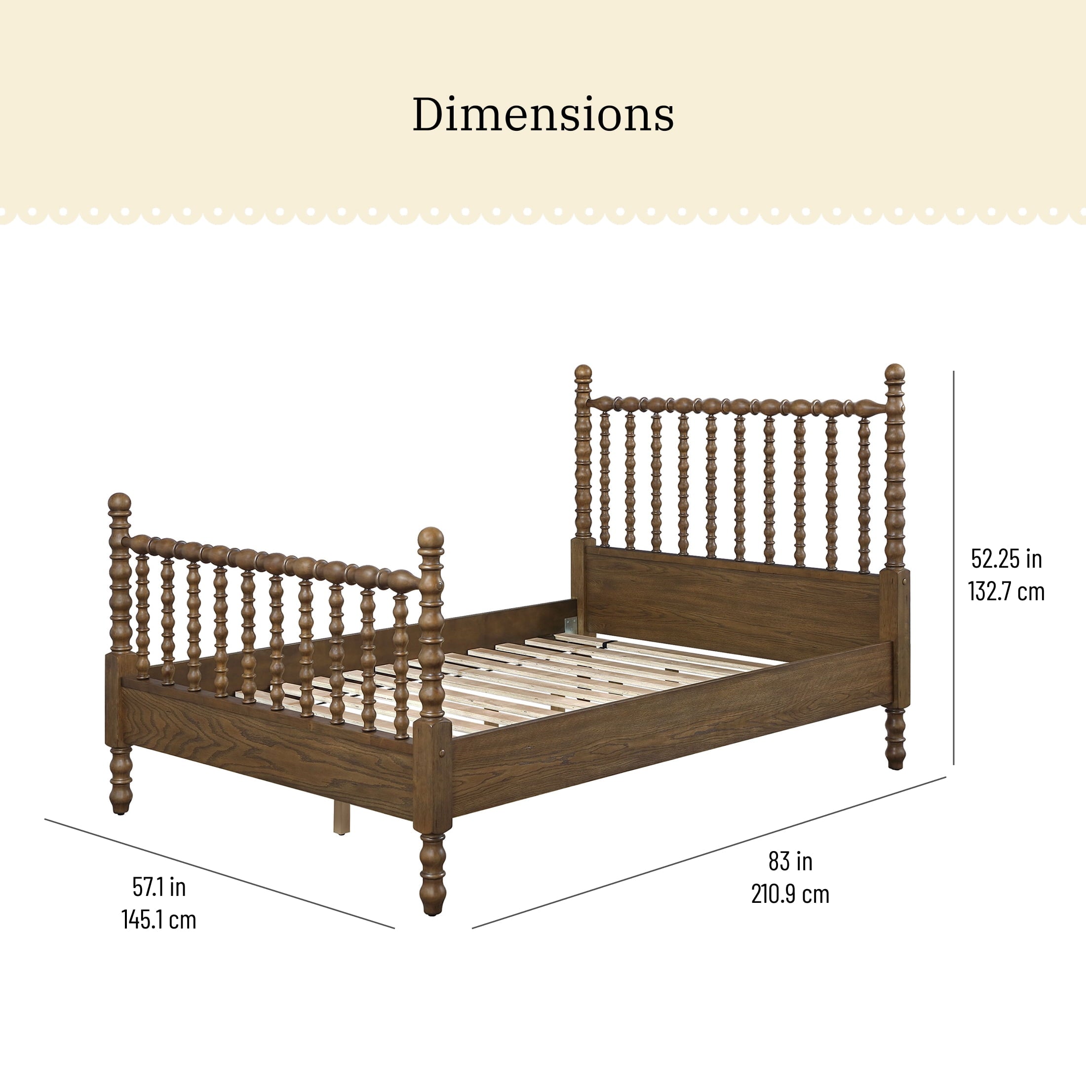 Homesteada™ Harper Spindle Bed, Full, Homestead Brown