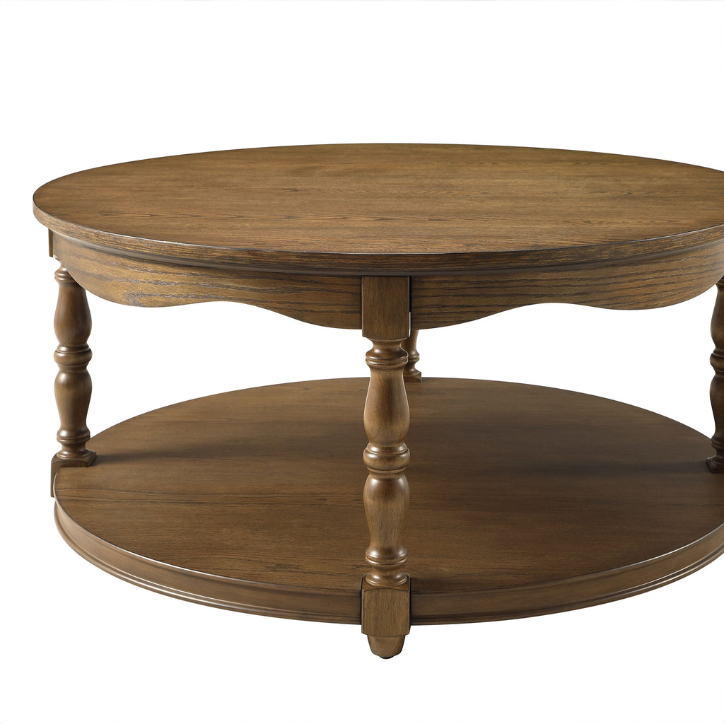 Homesteada™ Helen Round Coffee Table, Heirloom Brown