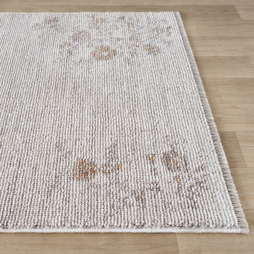 Homesteada™ Grey Antique Floral Scatter Accent Rug, 30" x 46"