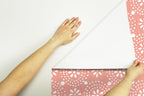 Homesteada™ Green Floral Geo Peel And Stick Vinyl Wallpaper, 215-in by 20.5-in, 30.75 sq. ft.