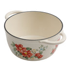 Homesteada™ Vintage Floral Enameled Cast Iron 3-Quart Dutch Oven
