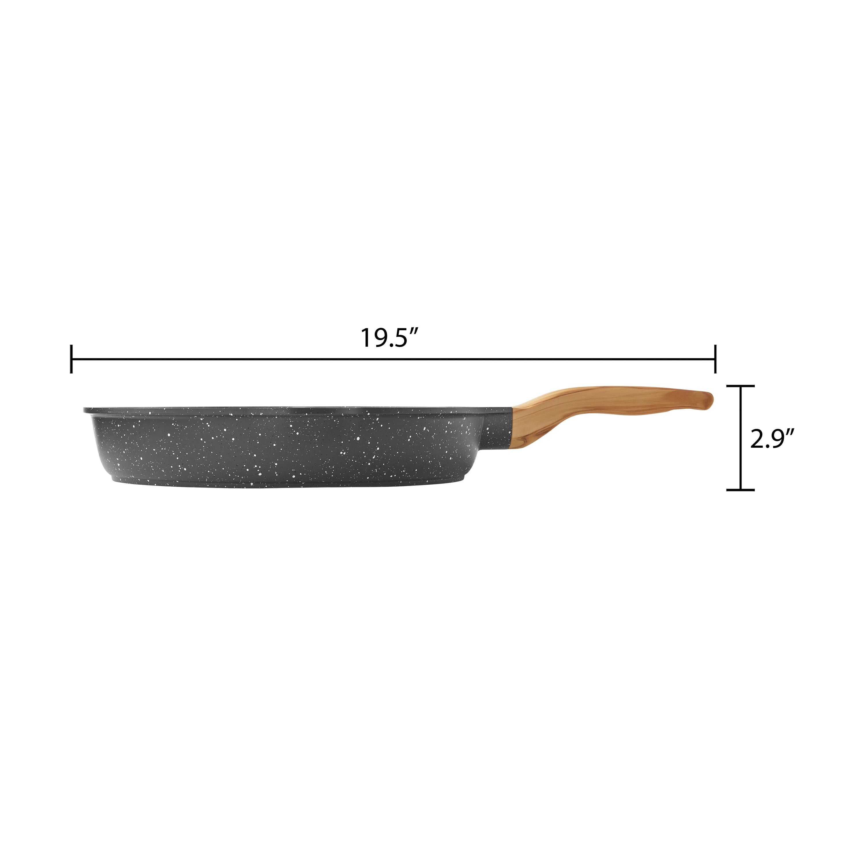 Homesteada™ Prairie Signature Cast Aluminum 12" Fry Pan, Charcoal Speckle